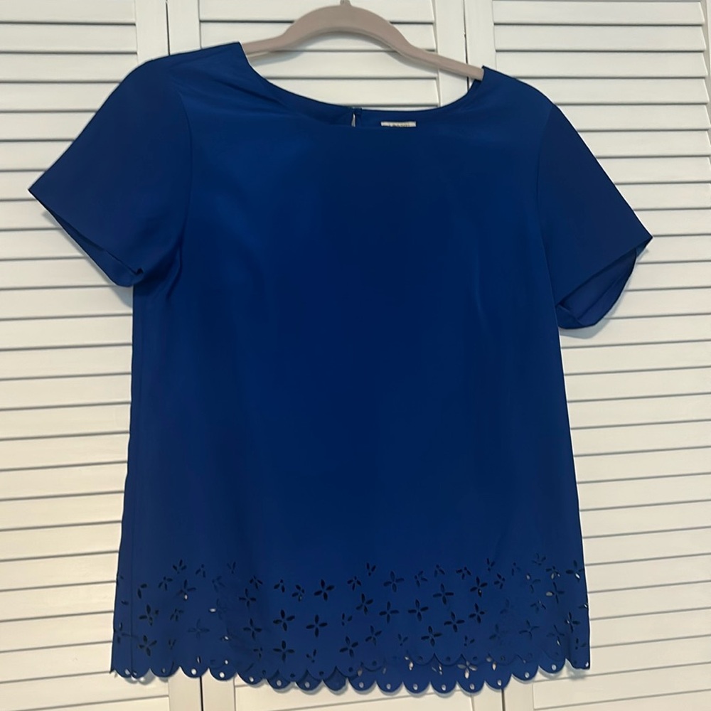 J. Crew Royal Blue Short Sleeve Blouse